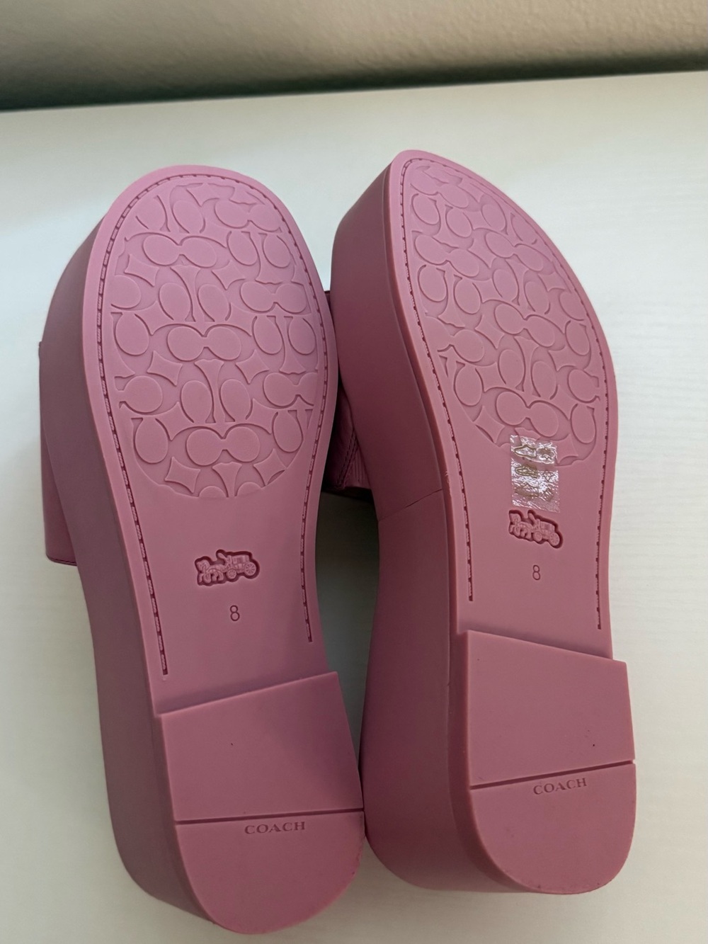 Coach Rose Pink Platform Slide Clogs - Picture 3 of 3